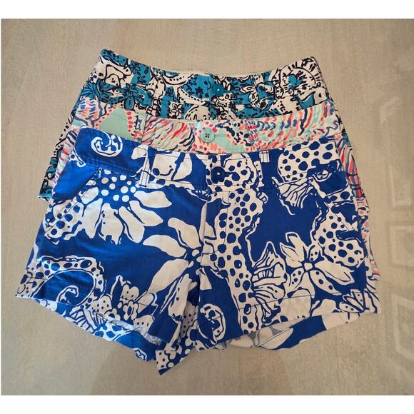 Lot of 3 Lilly Pulitzer Women's The Walsh Shorts SZ 0 Preppy Colorful - Picture 2 of 5